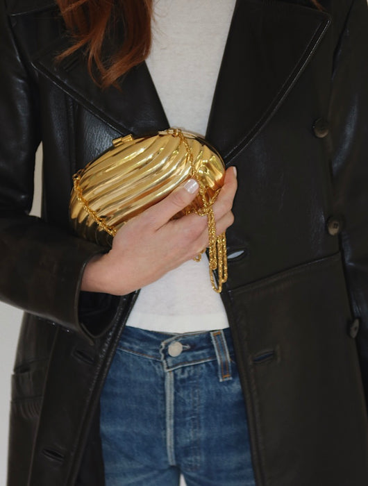 GOLD MINAUDIERE CLUTCH