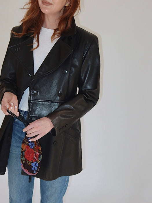 90'S DONNA KARAN LEATHER JACKET