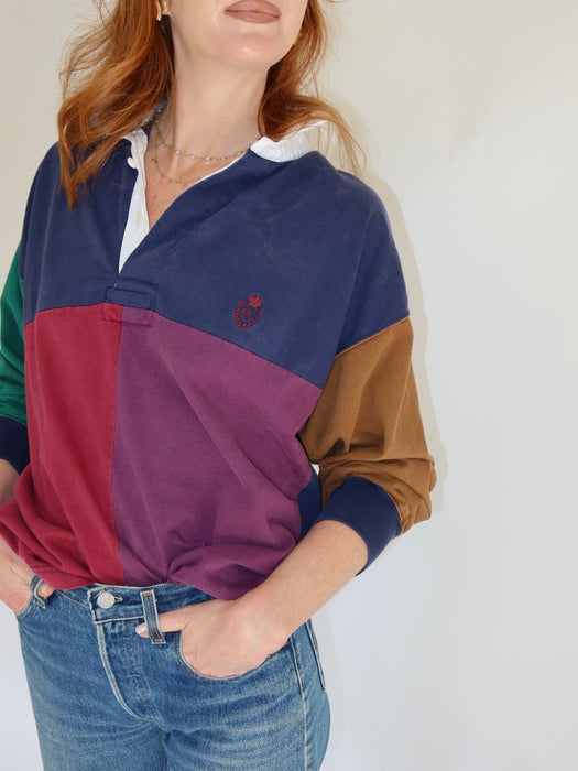 CHAPS RALPH LAUREN LONG SLEEVE POLO