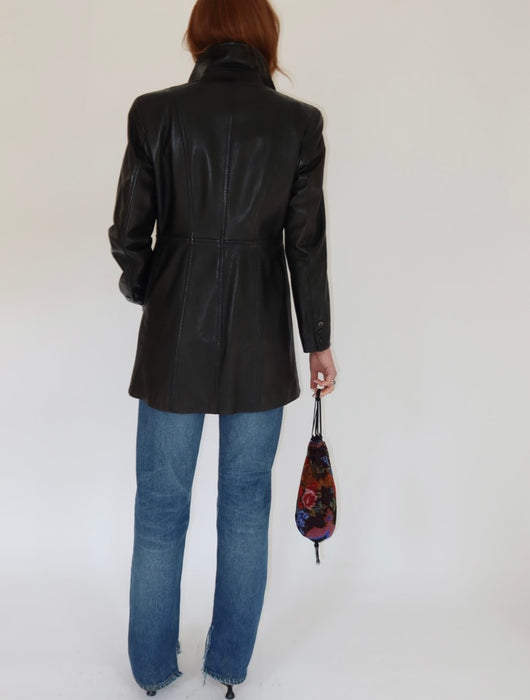 90'S DONNA KARAN LEATHER JACKET