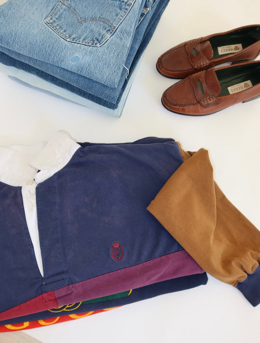 CHAPS RALPH LAUREN LONG SLEEVE POLO