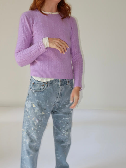 VOILETTE, CASHMERE PULLOVER BY RALPH LAUREN